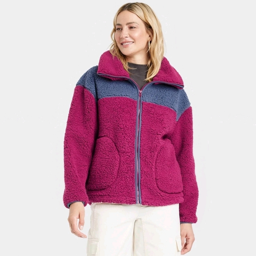 Universal Thread  Women's Sherpa Anorak Jacket Size XXL Purple